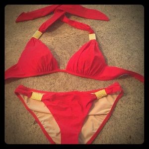 Victoria’s Secret Red & Gold Bikini S